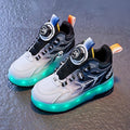 FlashRoll™ – Light-Up Knob Skater Sneakers for Kids
